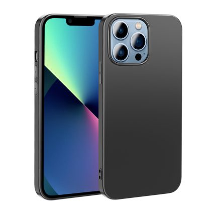 H??lle Kompatibel mit iPhone 13 Pro , Schwarz Matt Ultra D??nn Weich TPU Silikon Case Sto?fest rutschfest Kameraschutz Schutzh??lle Slim Cover